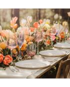 4 Champagnerflöten in Wirbelfarben - 21cl