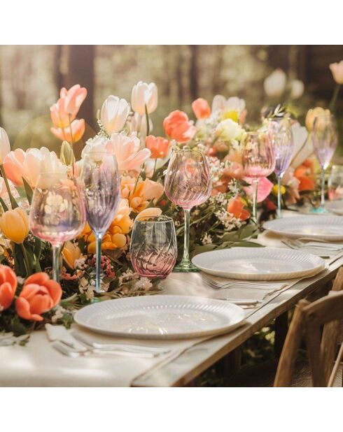 4 Champagnerflöten in Wirbelfarben - 21cl