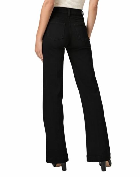 Leenah Ombre Jeans mit weitem Bein, schwarz