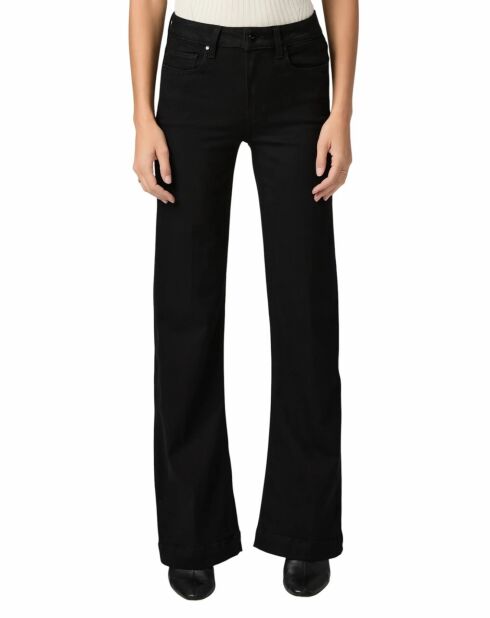 Leenah Ombre Jeans mit weitem Bein, schwarz