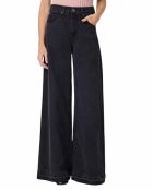 Cameron schwarze Bohème-Jeans mit weitem Bein