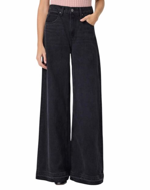 Cameron schwarze Bohème-Jeans mit weitem Bein