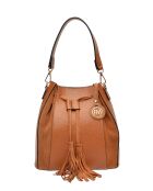 Isabella Cognac Beuteltasche aus Leder, 25 x 24 x 12,5 cm