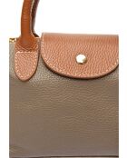 Marlene blauwe leren handtas - 13x22x8,5 cm