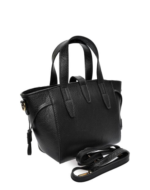 Amelia Schwarze Lederhandtasche - 20x25x11 cm