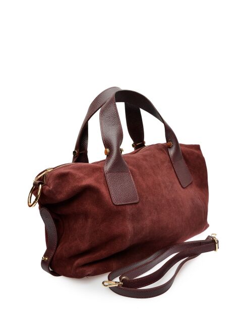 Alessia vin Velvet leren handtas - 28x42x15,5 cm