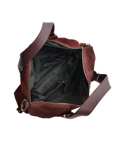 Alessia vin Velvet leren handtas - 28x42x15,5 cm