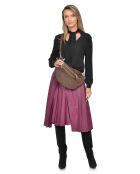 Dunkelbraune Schultertasche aus Kamelaleder - 19x31 cm