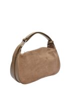 Handtasche Milano Mud Velvet aus Leder -14x22x6 cm
