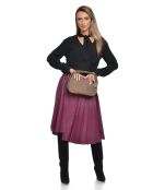 Handtasche Milano Mud Velvet aus Leder -14x22x6 cm