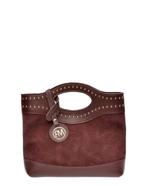 Borsa Luna Bordeaux in pelle - 16x24x7,5 cm