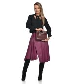 Borsa Luna Bordeaux in pelle - 16x24x7,5 cm