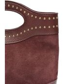 Borsa Luna Bordeaux in pelle - 16x24x7,5 cm