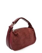 Milano Bordeauxrote Handtasche aus Samtleder -14x22x6 cm