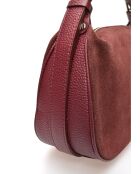 Milano Bordeauxrote Handtasche aus Samtleder -14x22x6 cm