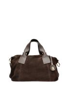 Alessia Velvet Lederhandtasche Dunkelbraun - 28x42x15,5 cm