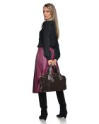 Alessia Velvet Lederhandtasche Dunkelbraun - 28x42x15,5 cm