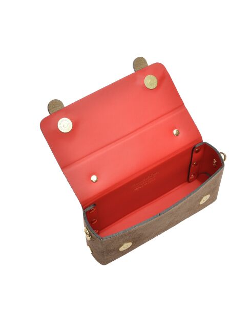 Bianca Mud Velvet leren handtas - 9x18x4,5 cm