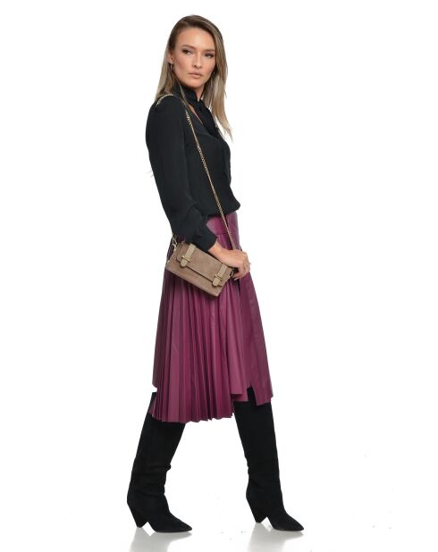 Bianca Mud Velvet leren handtas - 9x18x4,5 cm