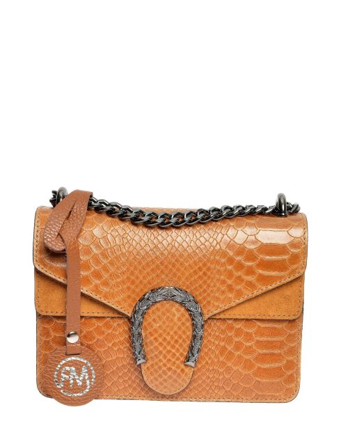 Baleyse Cognac Schultertasche aus Leder - 15x20x5 cm