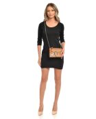 Baleyse Cognac Schultertasche aus Leder - 15x20x5 cm