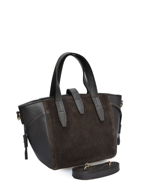 Olivia Chocolate Tragetasche aus Leder, 20,5 x 24 x 7 cm