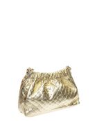 Anita gouden leren schoudertas - 14x22x6 cm