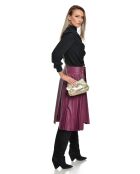 Anita gouden leren schoudertas - 14x22x6 cm