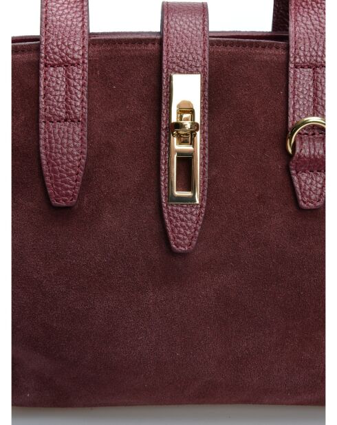 Olivia Bordeauxrote Tragetasche aus Leder, 20,5 x 24 x 7 cm