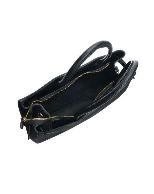 Bella Tragetasche aus Leder, 28,5 x 38 x 12 cm, Schwarz