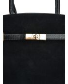 Bella Tragetasche aus Leder, 28,5 x 38 x 12 cm, Schwarz