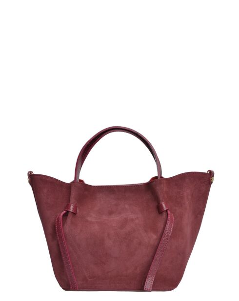 Abby Burgundy Lederhandtasche - 24x29x13,5 cm