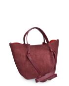 Abby Burgundy leren handtas - 24x29x13,5 cm