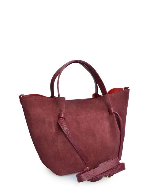Abby Burgundy Lederhandtasche - 24x29x13,5 cm
