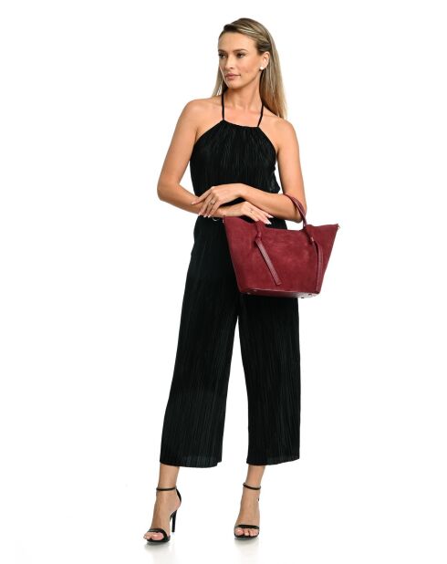 Abby Burgundy Lederhandtasche - 24x29x13,5 cm