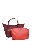 Abby Burgundy leren handtas - 24x29x13,5 cm