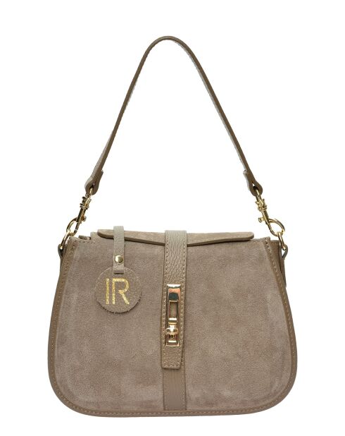 Mud Doulché fluwelen leren schoudertas - 17,5x24x6,5 cm