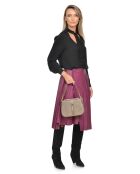 Mud Doulché fluwelen leren schoudertas - 17,5x24x6,5 cm