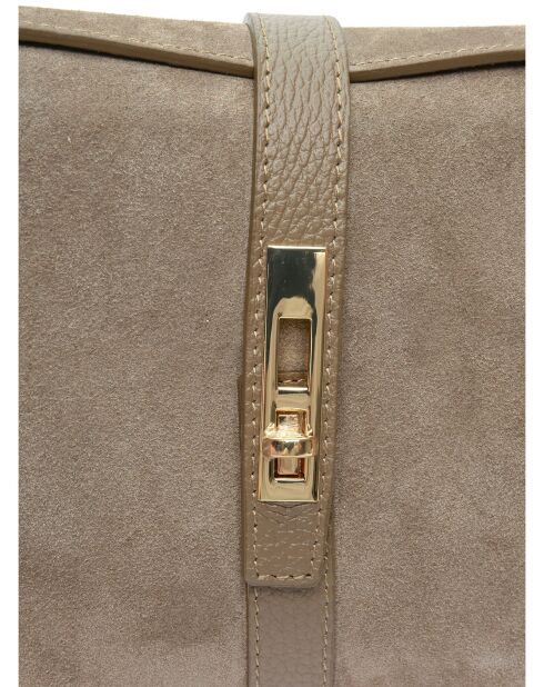 Mud Doulché fluwelen leren schoudertas - 17,5x24x6,5 cm