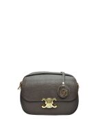 Elina Schultertasche aus dunkelbraunem Leder - 17x22x7 cm