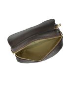 Elina Schultertasche aus dunkelbraunem Leder - 17x22x7 cm