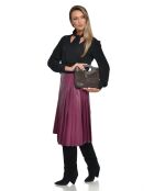 Luna Lederhandtasche Dunkelbraun - 16x24x7,5 cm