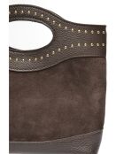 Luna Lederhandtasche Dunkelbraun - 16x24x7,5 cm