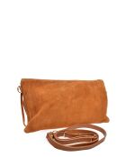 Funda de piel aterciopelada Cloé Cognac - 18,5x30 cm