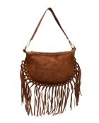 Emilia bruine leren schoudertas - 20x31,5 cm