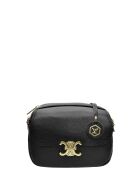 Elina Schultertasche aus schwarzem Leder - 17x22x7 cm