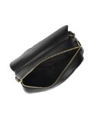 Elina Schultertasche aus schwarzem Leder - 17x22x7 cm