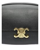 Elina Schultertasche aus schwarzem Leder - 17x22x7 cm