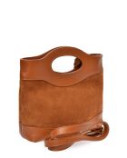 Borsa Luna Cognac in pelle - 16x24x7,5 cm