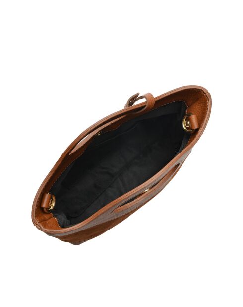 Borsa Luna Cognac in pelle - 16x24x7,5 cm